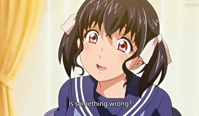 Boyfriend peeks at schoolgirl masturbating in the park in hentai porn