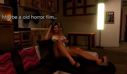 A horror movie demon roughly fucks a blonde with big tits and ass