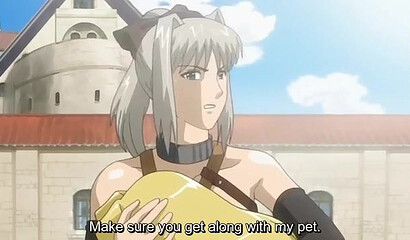 Hentai king fucks a sexy elf girl and her friend in the ass in the backyard