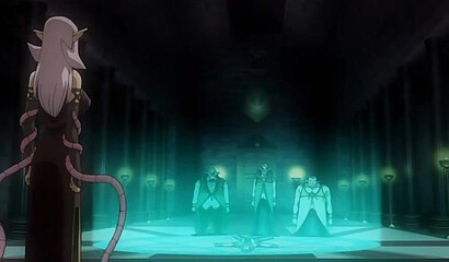 Hentai king fucks a sexy elf girl and her friend in the ass in the backyard