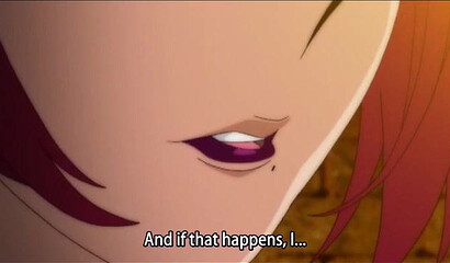 The vampires from the hentai cartoon filled the asses of the two girls with cum