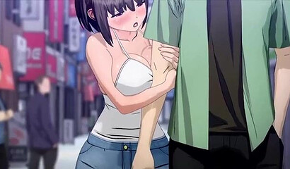 Wet pussy hentai hottie gets a friend's hard cock in an internet cafe