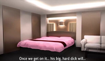 Wet pussy hentai hottie gets a friend's hard cock in an internet cafe