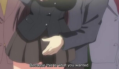 People on the train watching public hentai slut sex with strangers