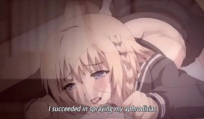 Evil uncle from a hentai cartoon makes his niece a prostitute