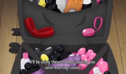 Evil uncle from a hentai cartoon makes his niece a prostitute