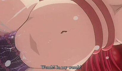 Plant monster fucks an anime girl with big tits with his tentacles