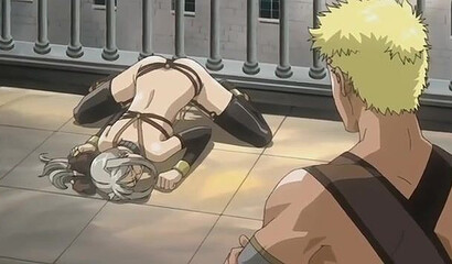 Hentai king fucks a beautiful blonde and gives her to a monster to ravish her