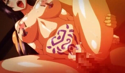 Succubus twins from an anime cartoon give a guy a double blowjob before sex