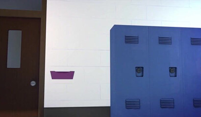 Big guys raped Meru's cartoon succubus in the locker room.