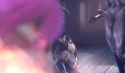 Full-length 3D porn cartoon about sexy ninja girls.