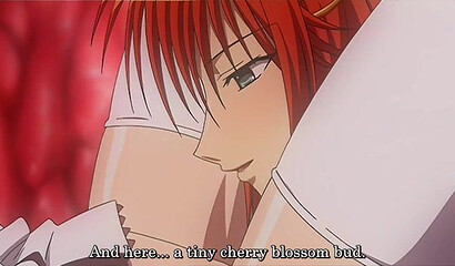 Public double penetration on the beach with redheaded hentai girl