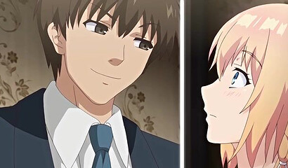 Evil uncle from hentai cartoon made his stepdaughter spread her legs in front of her grandfather