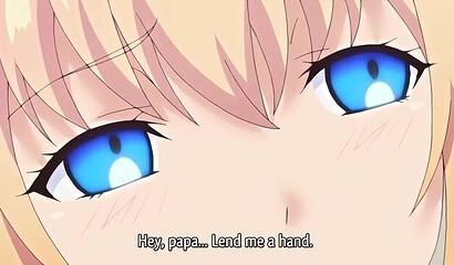 Evil uncle from hentai cartoon made his stepdaughter spread her legs in front of her grandfather