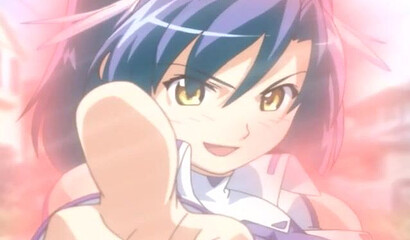 Anime girls suck cock and fuck a tied up guy