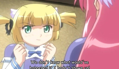 Anime girls suck cock and fuck a tied up guy