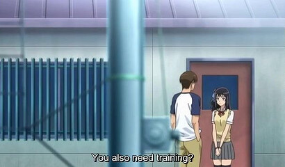 A virgin volleyball player practices on her boyfriend's cock for the first time