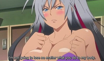 Busty hentai girl tries to save her friend's pussy from zombie attacks