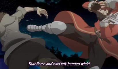 The guy slept a beautiful hentai warrior and fucked her good in her pussy