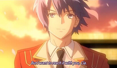 The guy slept a beautiful hentai warrior and fucked her good in her pussy