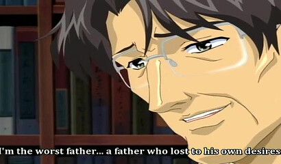 Hentai incest: mature stepfather fucks young stepdaughter's tight pussy