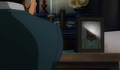 Wife in hentai cartoon fucks in train next to sleeping husband