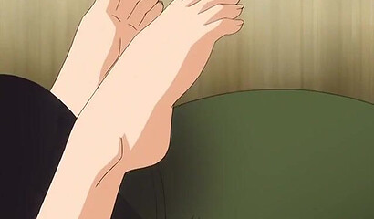 Wife in hentai cartoon fucks in train next to sleeping husband