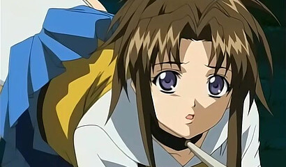 Pervert fucked a lesbian schoolgirl in the ass from an anime porn cartoon