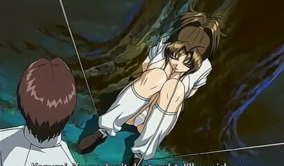 Pervert fucked a lesbian schoolgirl in the ass from an anime porn cartoon