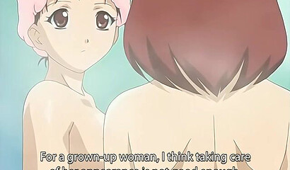 Pervert fucked a lesbian schoolgirl in the ass from an anime porn cartoon