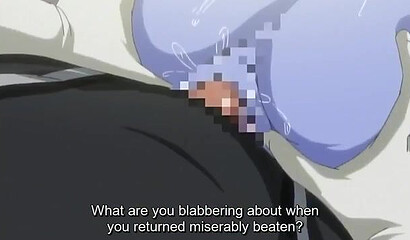 Lucky guy in hentai cartoon fucks alien girl with huge tits