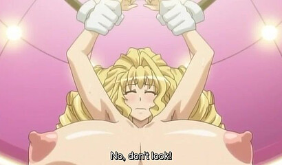 Lucky guy in hentai cartoon fucks alien girl with huge tits