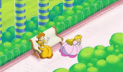 Princess Daisy and Princess Peach from Super Mario have lesbian sex