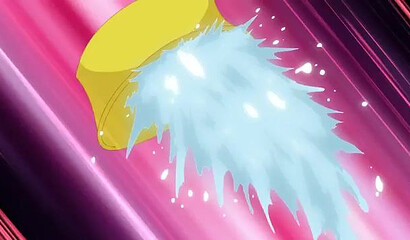 Naked girls in the bathroom discussing a guy's dick in an anime cartoon without censorship