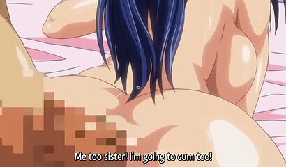 Maids watch two princesses having group anal sex