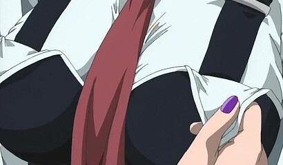 A demon teacher fucks one of her students with a futanari cock in a hentai cartoon