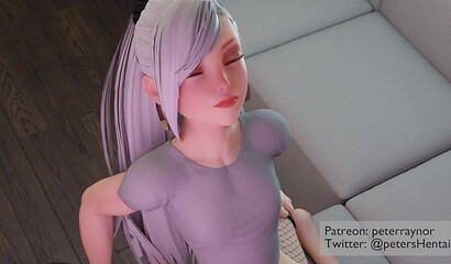 3D hotties with futanari dicks having anal sex