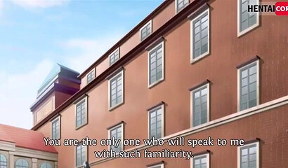 Ahegao orgasm of a sissy anime girl during sex with a bangs guy