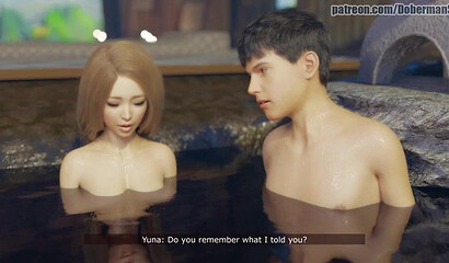 Japanese guy with a big dick fucked his friend's girl in 3D porn cartoon