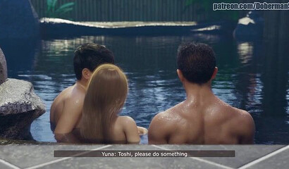 Japanese guy with a big dick fucked his friend's girl in 3D porn cartoon