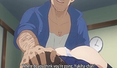 A janitor with a dirty cock fucks a young schoolgirl in a hentai porn cartoon