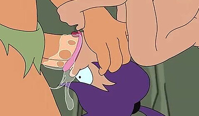 Female barbarian with a futanari cock fucks girlfriends Amy Wong and Turanga Leela