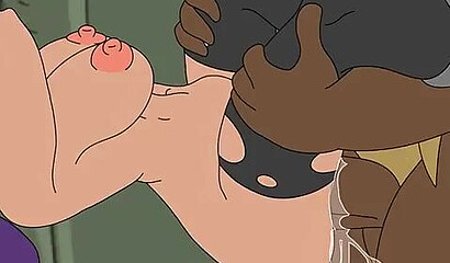 Female barbarian with a futanari cock fucks girlfriends Amy Wong and Turanga Leela