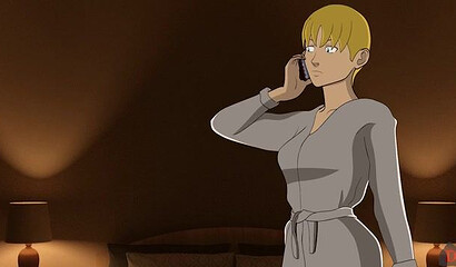 Sadako Yamamura with a futanari dick fucks a cartoon girl in the ass