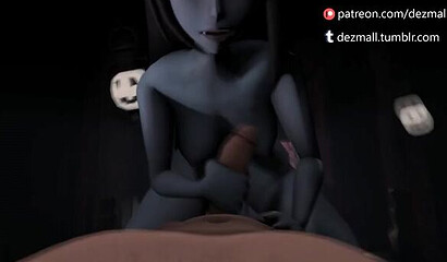 Little girl vampire screams with pleasure fucking a guy in 3D