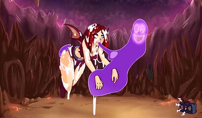 Hell ghosts and monsters with tentacles fuck a succubus girl in anime porn
