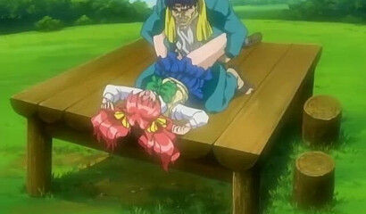 Mature man in hentai cartoon fucks a young schoolgirl in the restroom