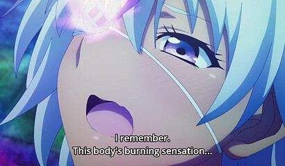 Naked superhero girls chase a guy from a hilarious hentai cartoon