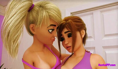 Futa daughter fucks her busty futa mom in ass in 3D porn cartoon