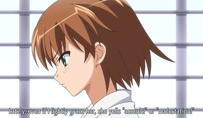 Angry dad from hentai cartoon caught his daughter masturbating and punished her with sex